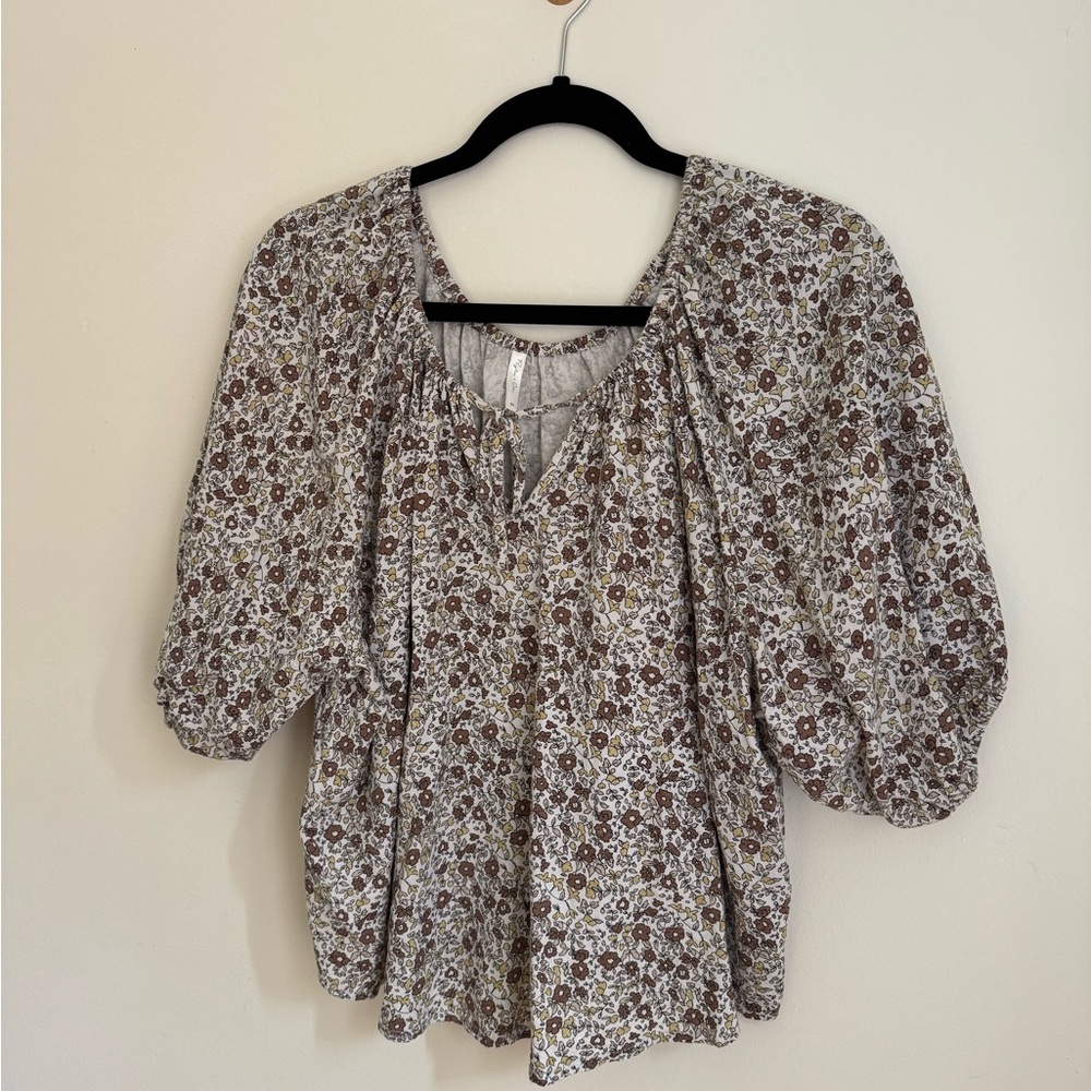 Rylee + Cru Floral Peasant Blouse